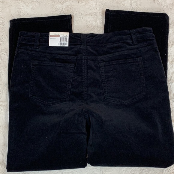 NWT Charter Club Black Corduroy Pants Size 12 Petite Short - Picture 3 of 5
